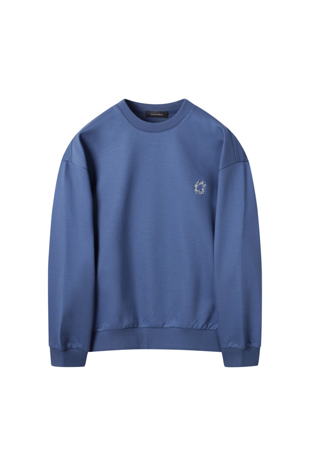 CUSTOMELLOW - 스웨트셔츠 - Blue Graphic Sweatshirt