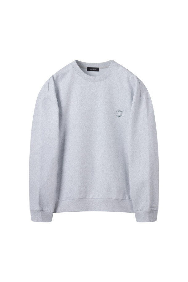 CUSTOMELLOW - 스웨트셔츠 - Grey Flower Graphic Sweatshirt