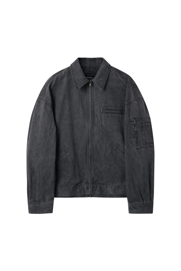 CUSTOMELLOW - 블루종/점퍼 - Grey Cotton Dyed Blouson