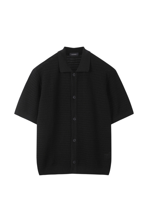 CUSTOMELLOW - 가디건 - Black Mesh Half Sleeve Cardigan