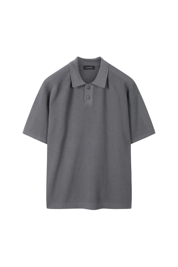 CUSTOMELLOW - 스웨터 - Grey Soft Half Collar Sweater
