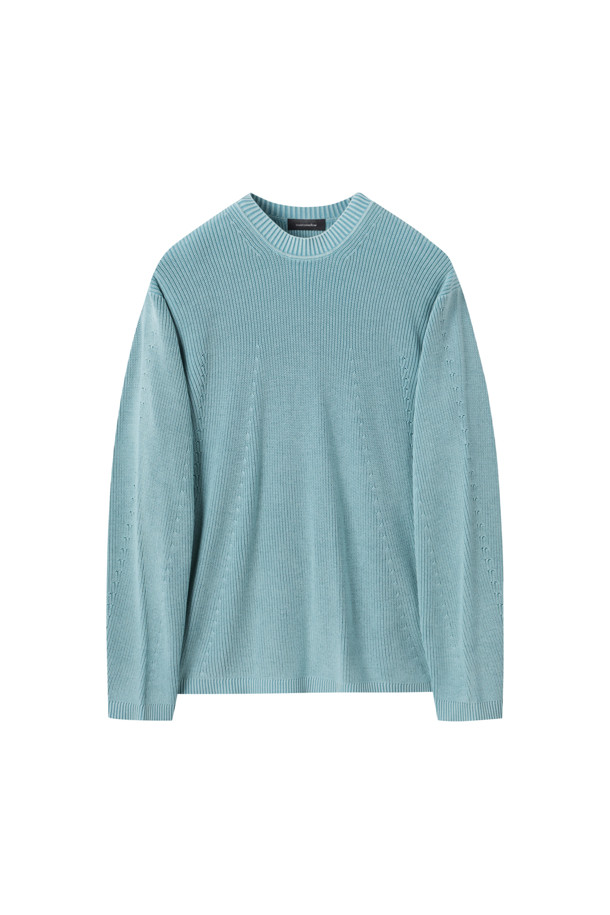 CUSTOMELLOW - 스웨터 - Blue Garment Dyed Sweater