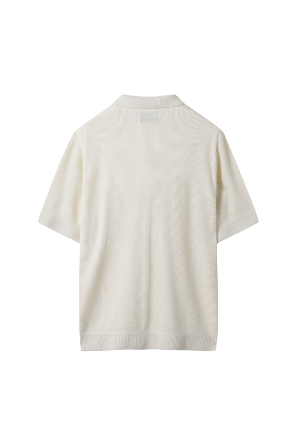 CUSTOMELLOW - 니트/가디건 - [Outlet] Ivory Texture Collar Sweater