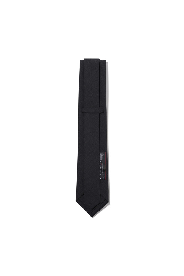 CUSTOMELLOW - 타이 - Grey Wool Solid Tie