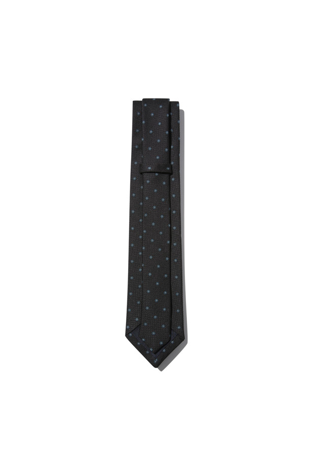 CUSTOMELLOW - 타이 - Brown Silk Flower Tie