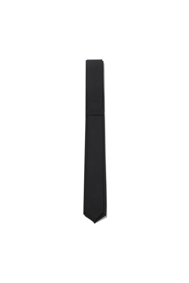 CUSTOMELLOW - 타이 - Black Wool Slim Tie