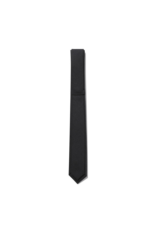 CUSTOMELLOW - 타이 - Grey Wool Slim Tie