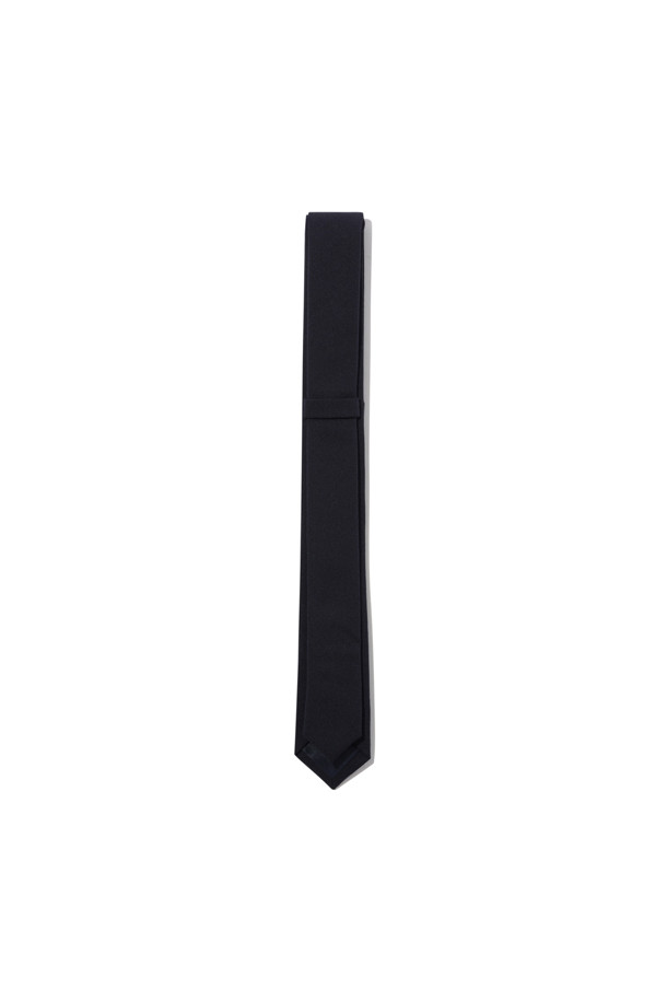 CUSTOMELLOW - 타이 - Navy Wool Slim Tie