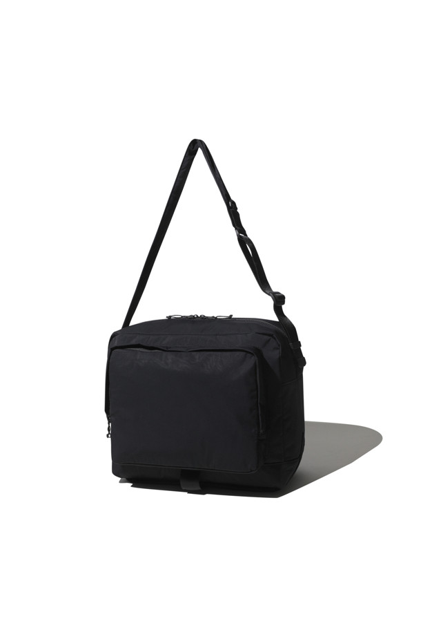 CUSTOMELLOW - 숄더/크로스백 - Black Nylon Two-way Cross Bag