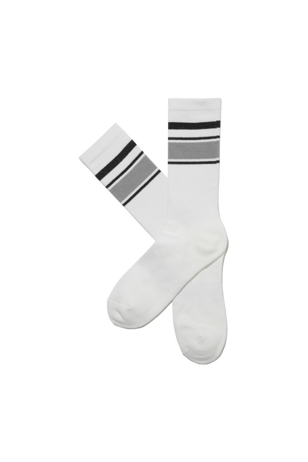 CUSTOMELLOW - 양말 - White Stripe Socks