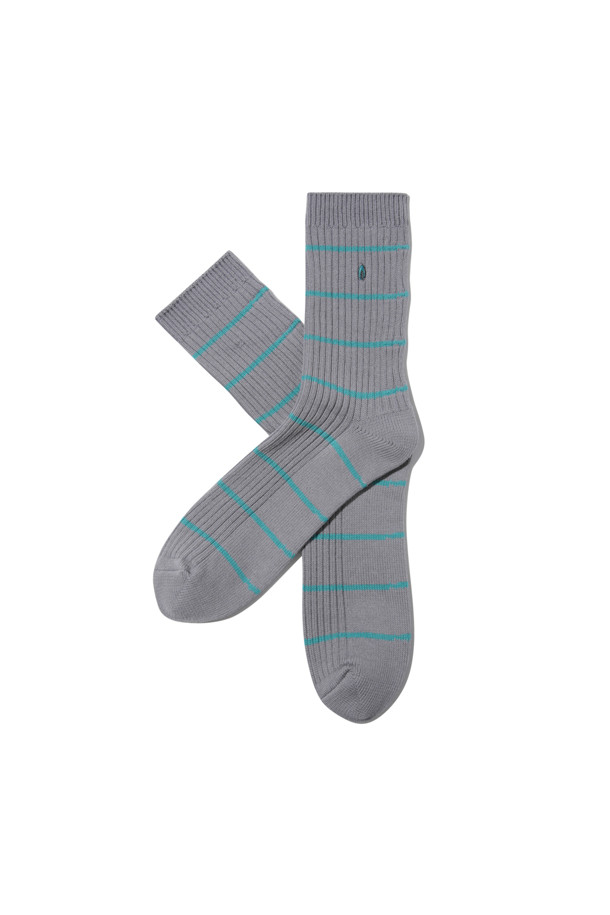 CUSTOMELLOW - 양말 - Mint Stripe Socks