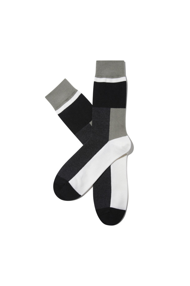 CUSTOMELLOW - 양말 - Grey Block socks