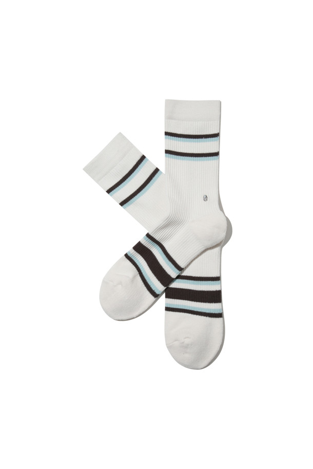 CUSTOMELLOW - 양말 - Ivory Stripe Socks