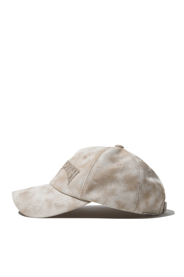 CUSTOMELLOW - 모자 - Beige Graphic Embroidery Cap