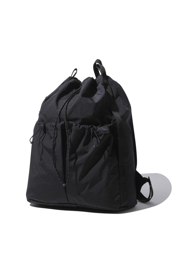 CUSTOMELLOW - 숄더/크로스백 - Black Draw String Backpack 