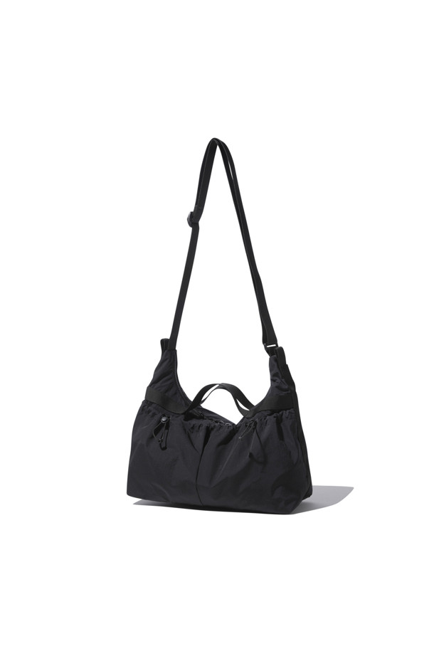 CUSTOMELLOW - 숄더/크로스백 - [Online Only] Black Draw String Cross Bag