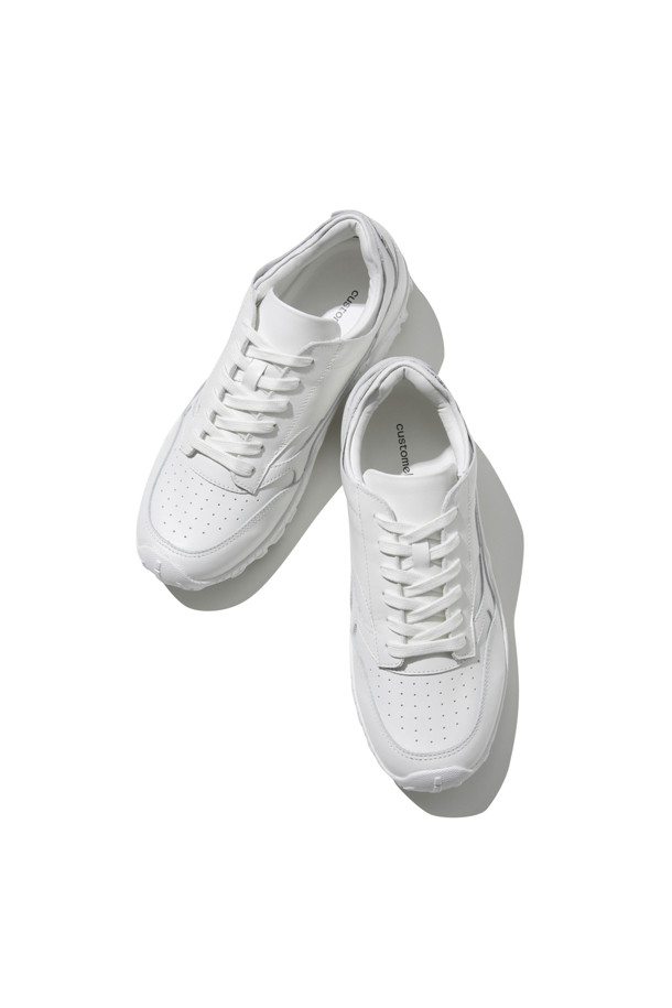 CUSTOMELLOW - 스니커즈 - White Leather Sneakers