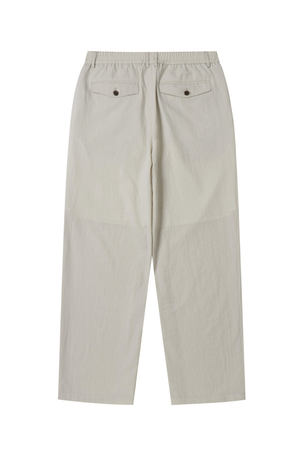 CUSTOMELLOW - 캐주얼팬츠 - Ivory Wool Blended Banding Pants