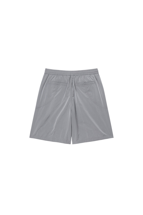 CUSTOMELLOW - 하프팬츠 - Grey Curved Line Shorts