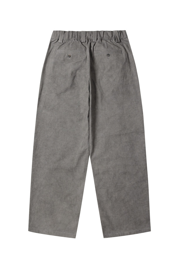 CUSTOMELLOW - 캐주얼팬츠 - Grey One Tuck Tab Pants