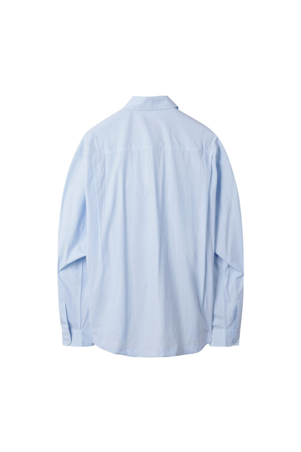 CUSTOMELLOW - 긴팔셔츠 - Blue Multi-Pocket Oversized Shirt