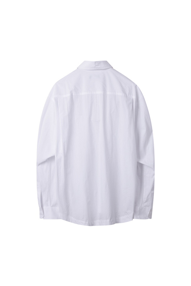 CUSTOMELLOW - 긴팔셔츠 - White Multi-Pocket Oversized Shirt