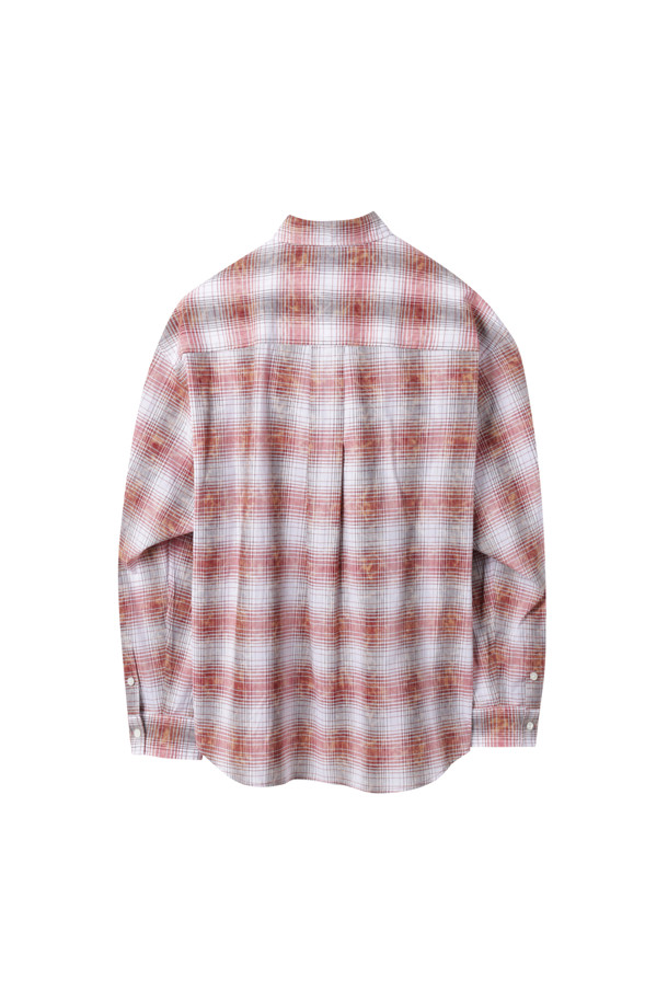 CUSTOMELLOW - 긴팔셔츠 - Brown Vintage Dyed Check Shirt