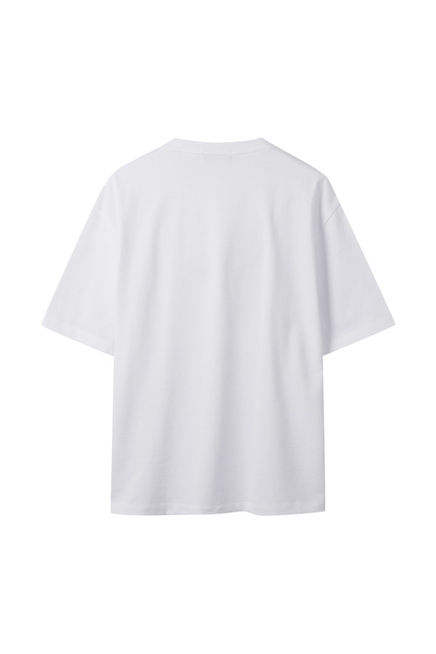 CUSTOMELLOW - 반팔티셔츠 - White Relaxed Fit Logo T-shirt