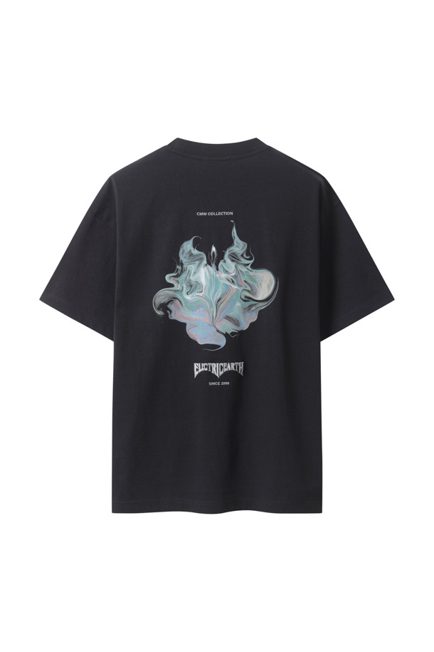 CUSTOMELLOW - 반팔티셔츠 - Black Graphic T-shirt