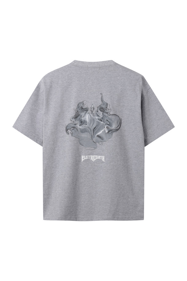 CUSTOMELLOW - 반팔티셔츠 - Grey Flame Graphic T-shirt