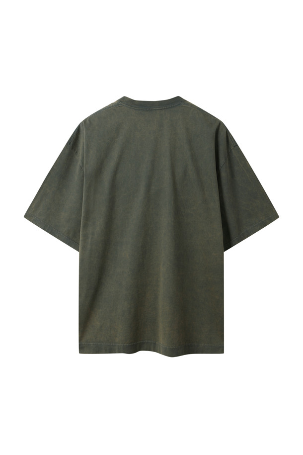 CUSTOMELLOW - 반팔티셔츠 - Khaki Dyed T-shirt