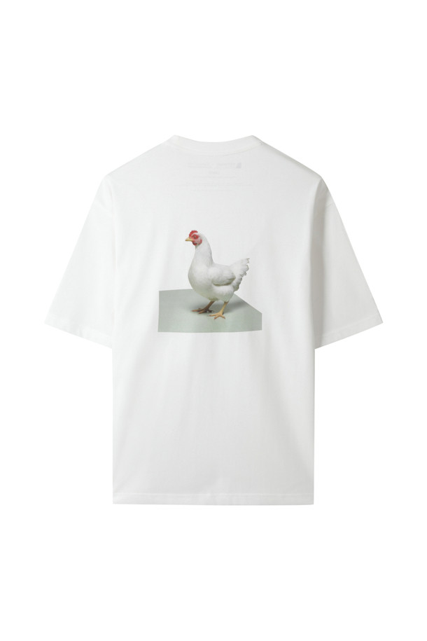 CUSTOMELLOW - 반팔티셔츠 - [Ron Mueck] White Graphic T-shirt