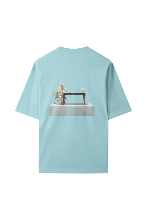 CUSTOMELLOW - 반팔티셔츠 - [Ron Mueck] Mint Graphic T-shirt