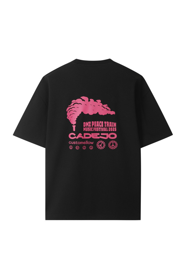 CUSTOMELLOW - 긴팔티셔츠 - [Cadejo x customellow x DMZ] Black Electric Earth T-shirt
