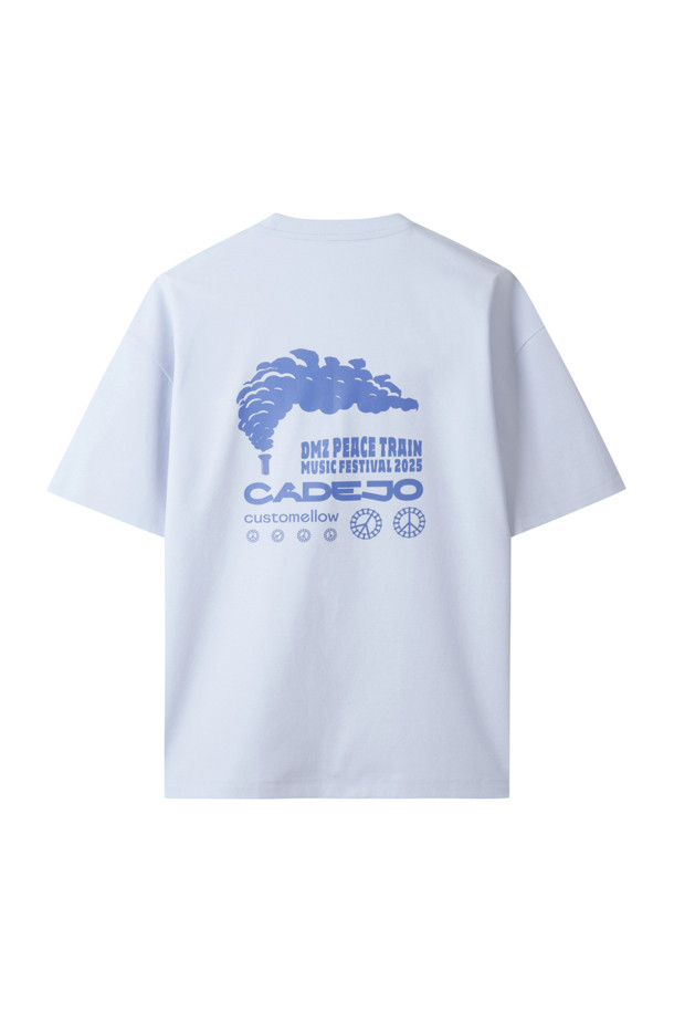 CUSTOMELLOW - 긴팔티셔츠 - [Cadejo x customellow x DMZ] Sky Blue Electric Earth T-shirt