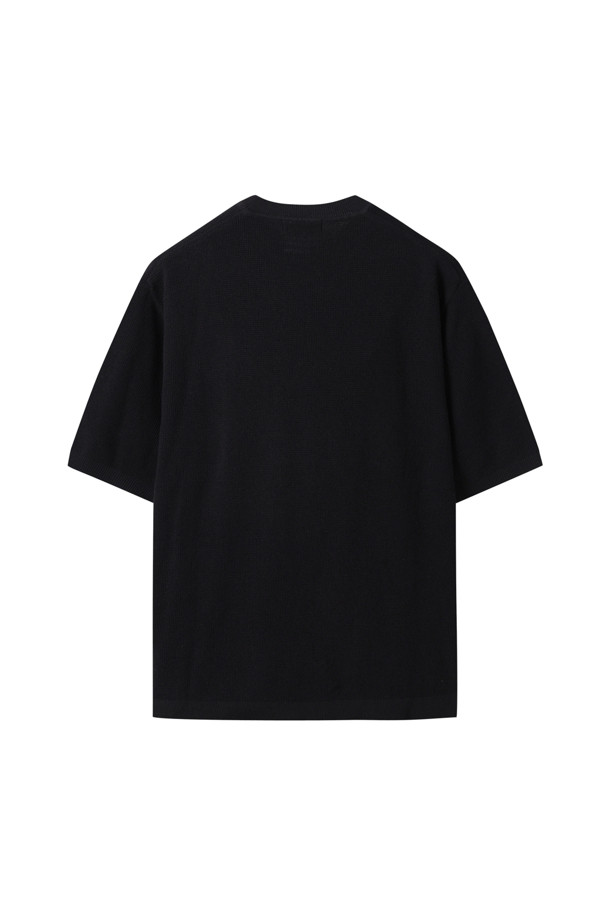 CUSTOMELLOW - 스웨터 - Black Soft Half Round Neck Sweater