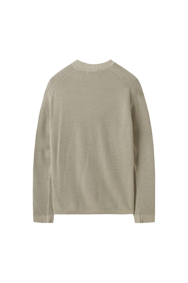 CUSTOMELLOW - 스웨터 - Beige Garment Dyed Sweater