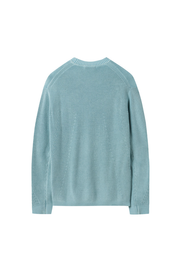 CUSTOMELLOW - 스웨터 - Blue Garment Dyed Sweater