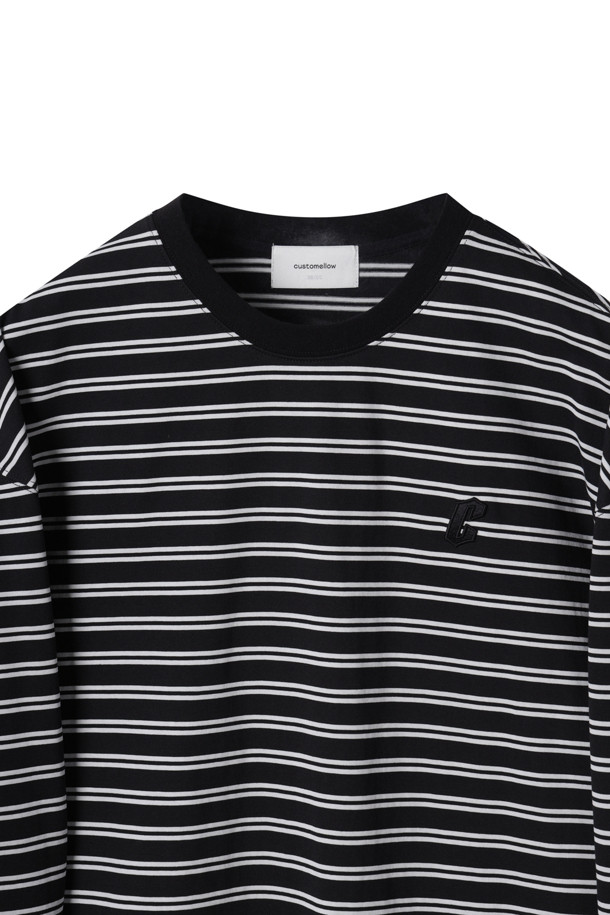 CUSTOMELLOW - 티셔츠 - [Outlet] Black Stripe Long Sleeve T-shirt