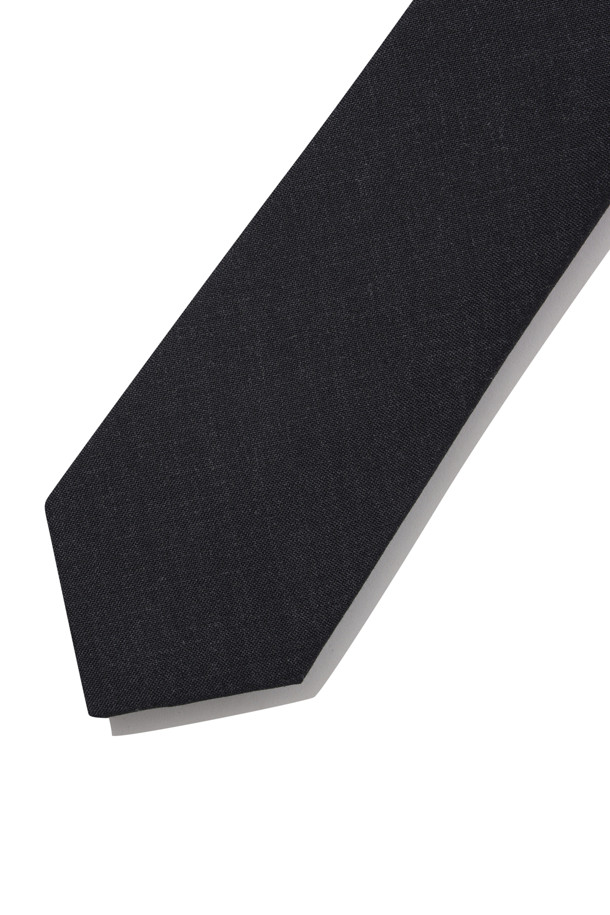 CUSTOMELLOW - 타이 - Grey Wool Solid Tie