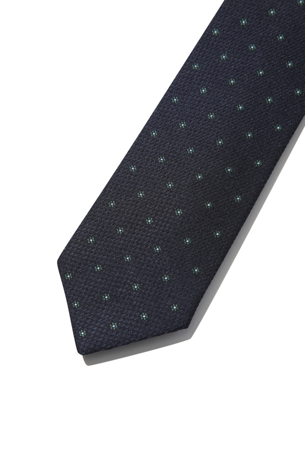 CUSTOMELLOW - 타이 - Navy Silk Flower Tie