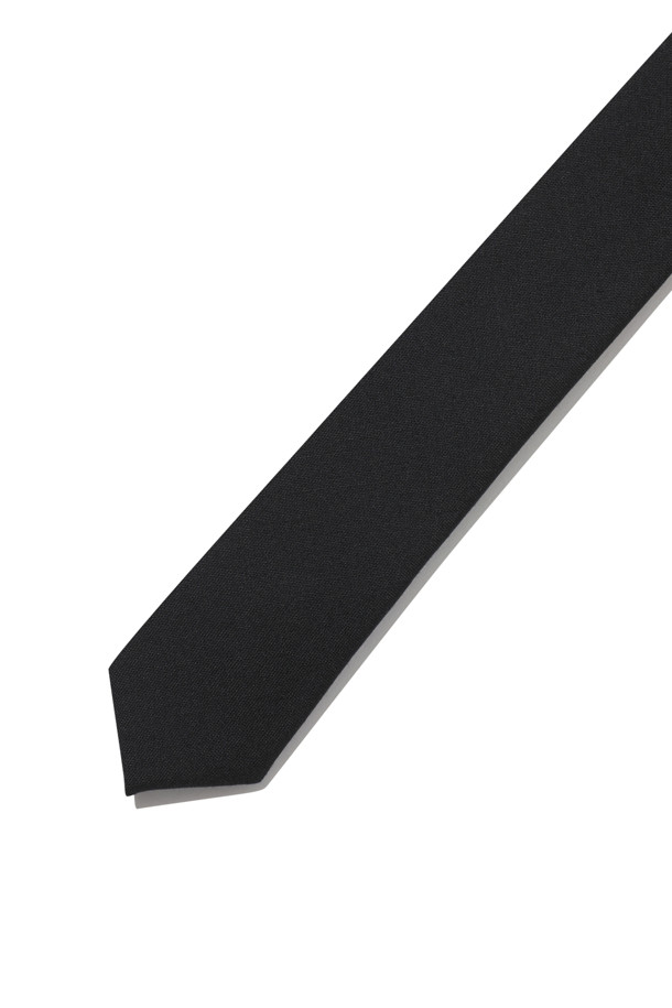 CUSTOMELLOW - 타이 - Black Wool Slim Tie