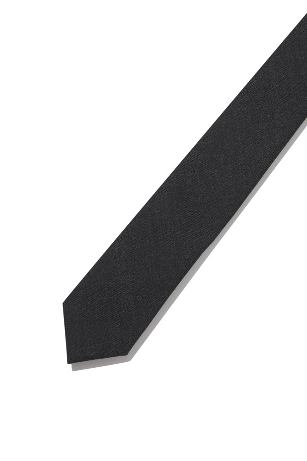 CUSTOMELLOW - 타이 - Grey Wool Slim Tie