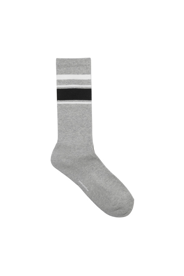 CUSTOMELLOW - 양말 - Grey Stripe Socks