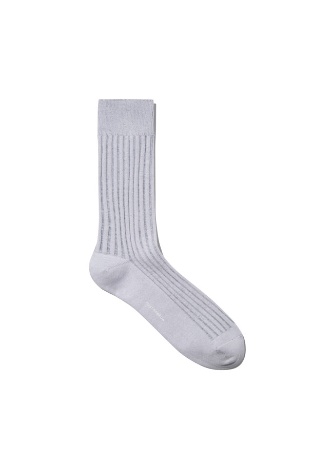 CUSTOMELLOW - 양말 - Grey Two Tone Rib Socks