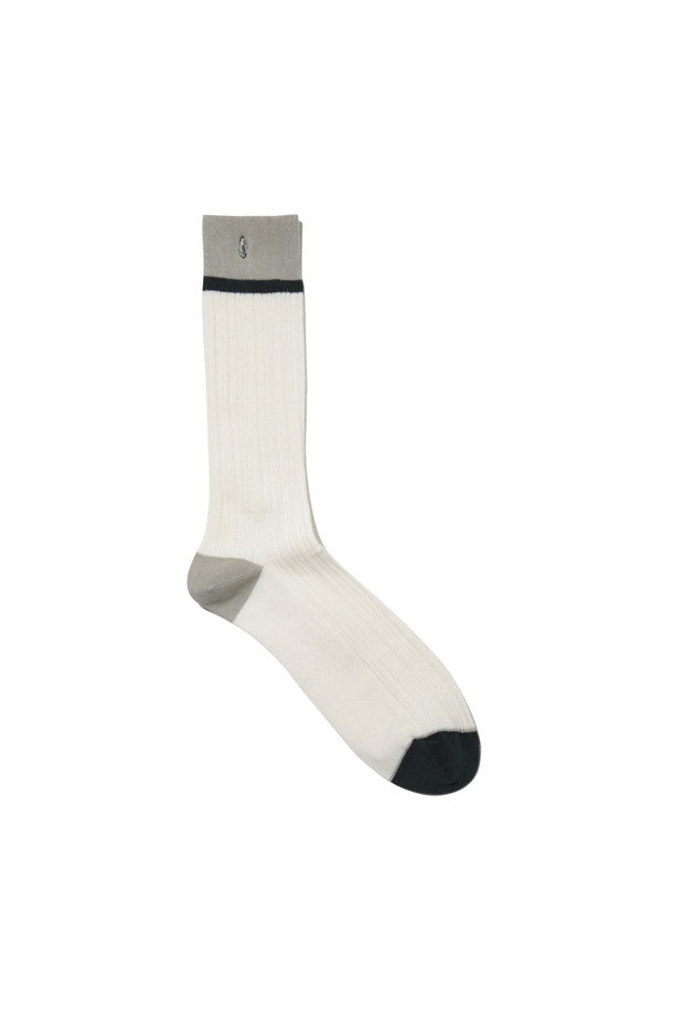 CUSTOMELLOW - 양말 - Ivory Embroidery Socks