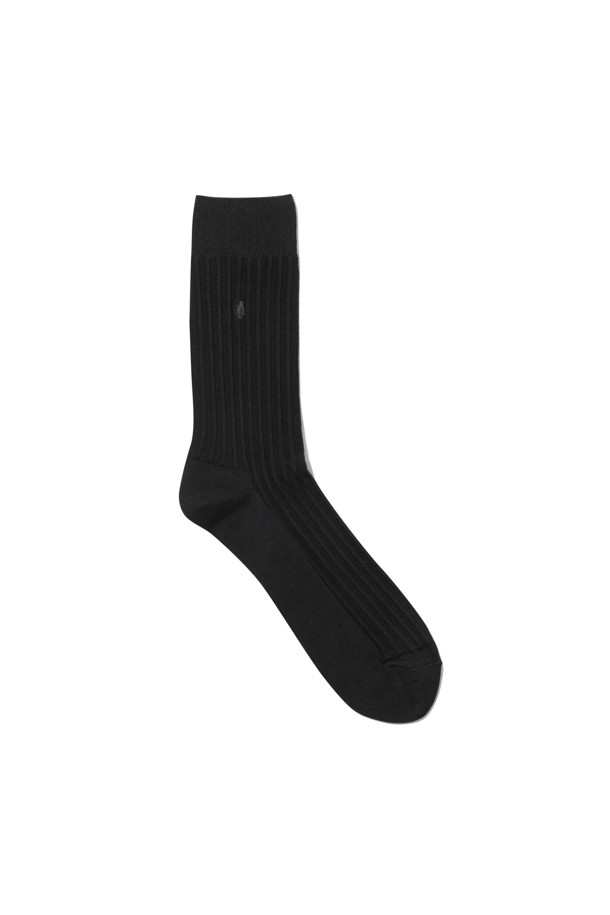 CUSTOMELLOW - 양말 - Black Embroidery Socks