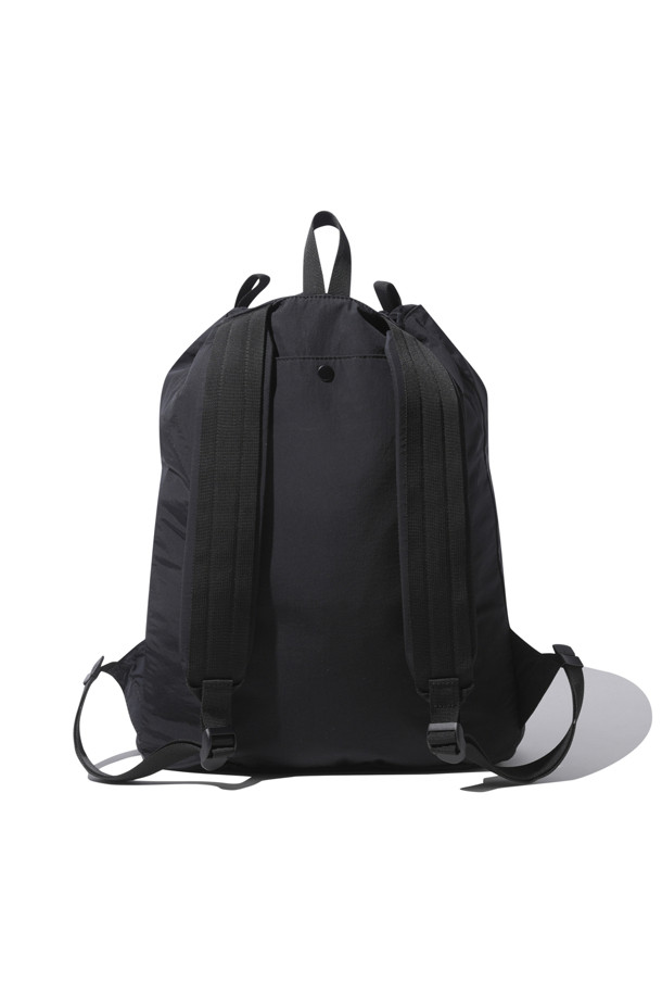 CUSTOMELLOW - 숄더/크로스백 - [Online Only] Black Draw String Backpack