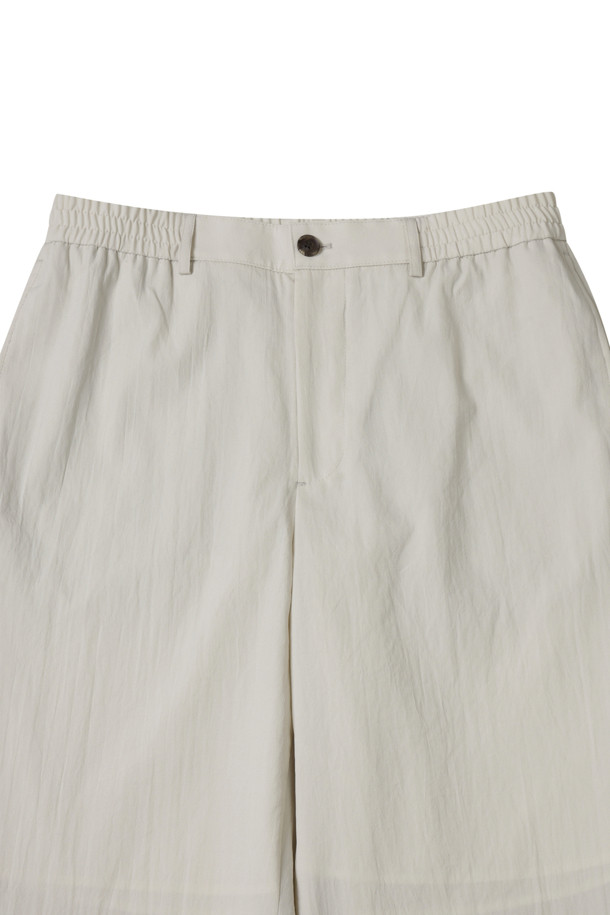 CUSTOMELLOW - 캐주얼팬츠 - Ivory Wool Blended Banding Pants