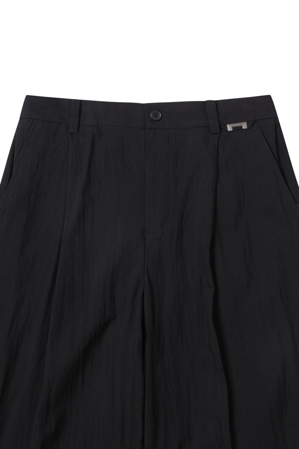 CUSTOMELLOW - 캐주얼팬츠 - Black Wide Fit Summer Pants